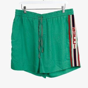 Gucci Green Logo Tape Shorts
